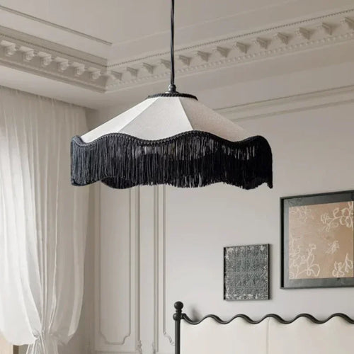 suspension en tissu rétro avec pompons pour décoration intérieure - vue 2 sur 8