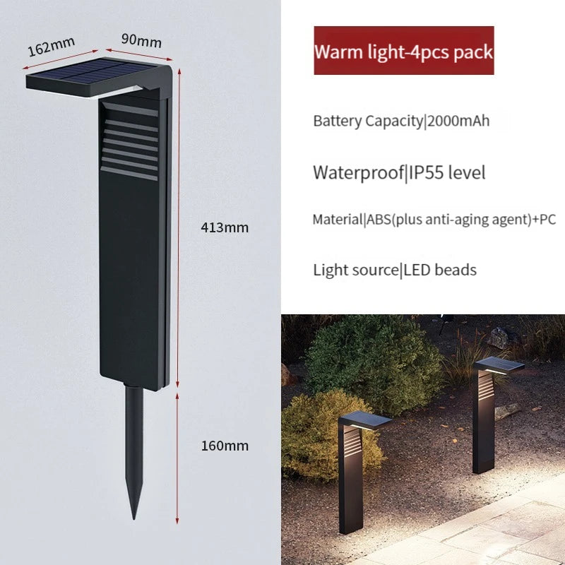 lampe solaire extérieure étanche led pour jardin et paysage - vue 14 sur 14