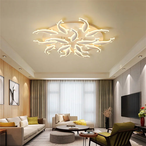 plafonnier led moderne en métal et acrylique pour intérieur - vue 3 sur 11