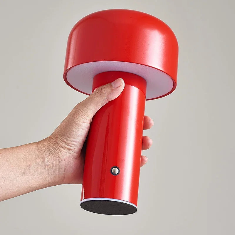 lampe de table champignon sans fil rechargeable variable type c - vue 10 sur 11