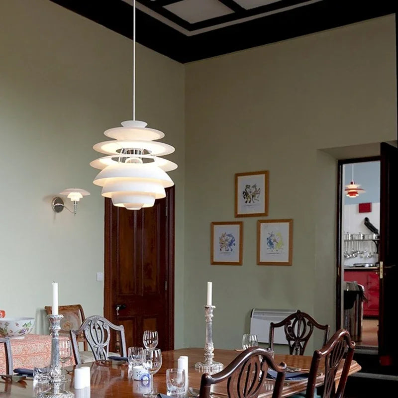 lustre postmoderne design nordique à plusieurs niveaux décoratif - vue 6 sur 8