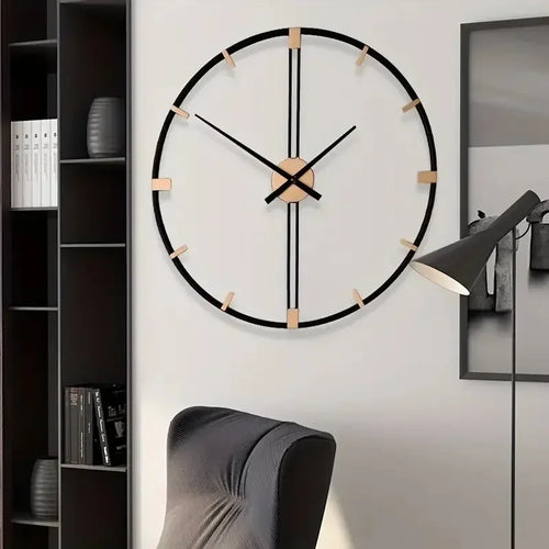 horloge murale nordique en métal design silencieux pour décoration moderne - vue 3 sur 6