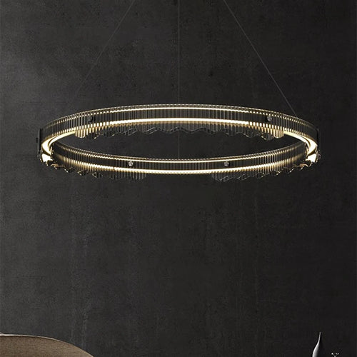 lustre moderne design rond en métal pour éclairage intérieur - vue 3 sur 10