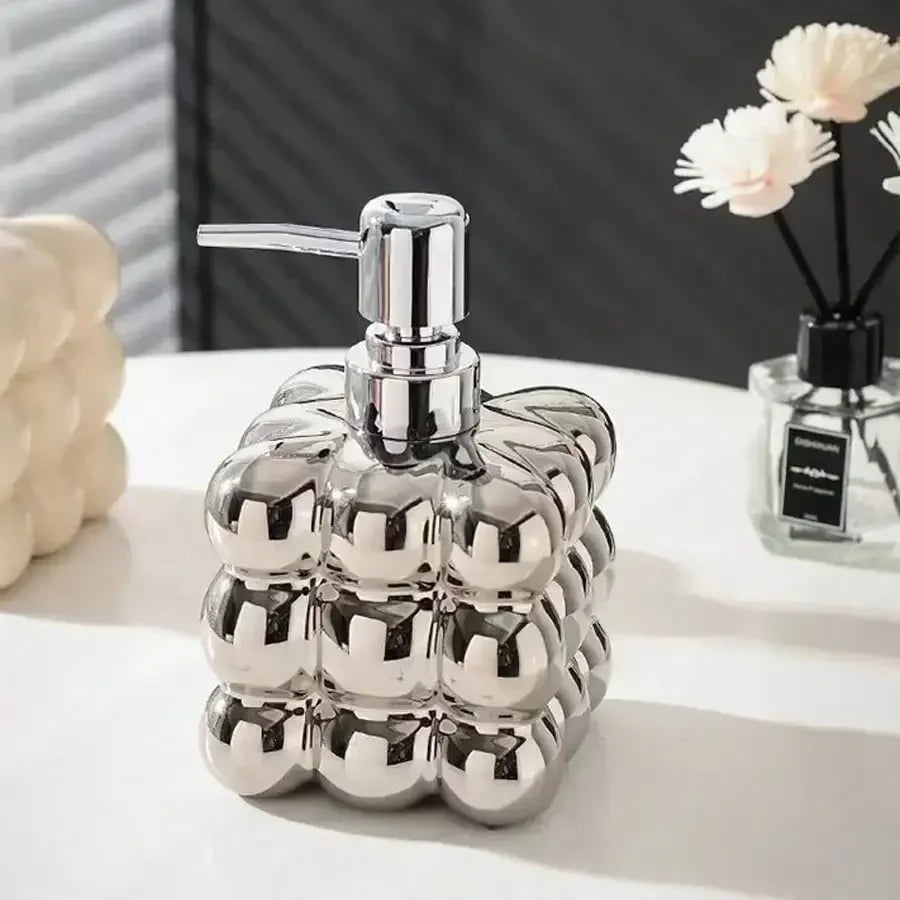 distributeur de savon liquide en céramique pour salle de bain - vue 8 sur 8