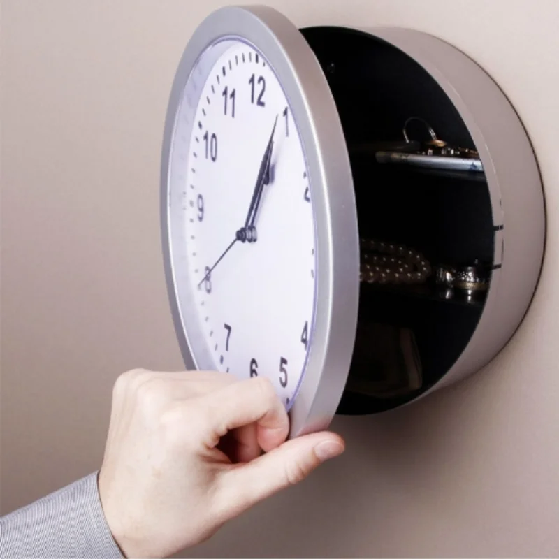 horloge murale rétro personnalisée avec rangement pour bijoux multifunctionnelle - vue 3 sur 8
