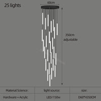lustre moderne minimaliste de luxe pour duplex