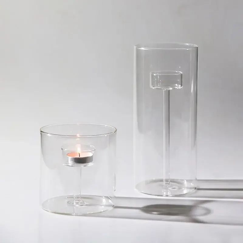 ensemble de bougeoirs modernes pour décoration de mariage - vue 5 sur 9