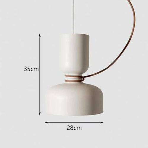suspension nordique led en fer forgé design moderne - vue 17 sur 17