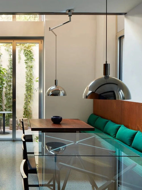lustre à tête unique angle réglable design minimaliste moderne - vue 3 sur 8
