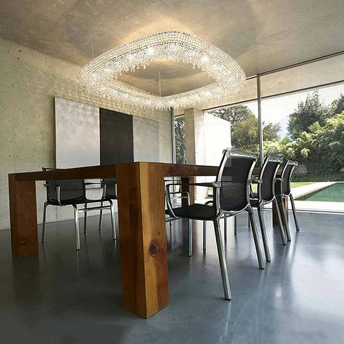 lustre en cristal décoratif pour éclairage intérieur élégant - vue 2 sur 15