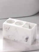 support brosse à dents créatif en résine marbrée multifonction
