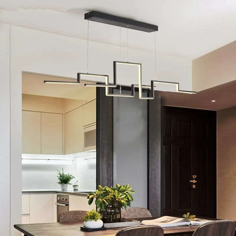lustre moderne dimmable pour intérieur design élégant à suspendre - vue 5 sur 9