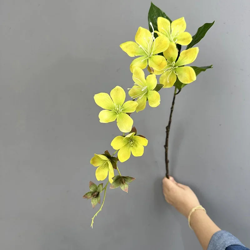 branche de jasmin artificielle en soie pour décoration festive - vue 11 sur 12