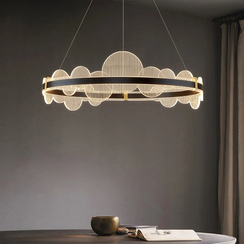 lustre acrylique avec télécommande et intensité réglable pour divers espaces - vue 2 sur 11