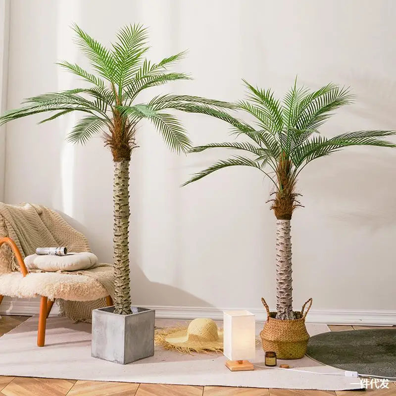 cocotier artificiel grande plante verte pour décoration intérieure - vue 3 sur 15