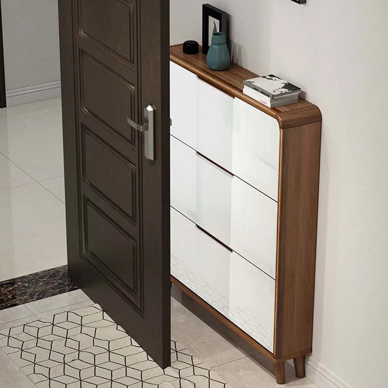 meuble à chaussures en bois design moderne gain de place luxe - vue 4 sur 22