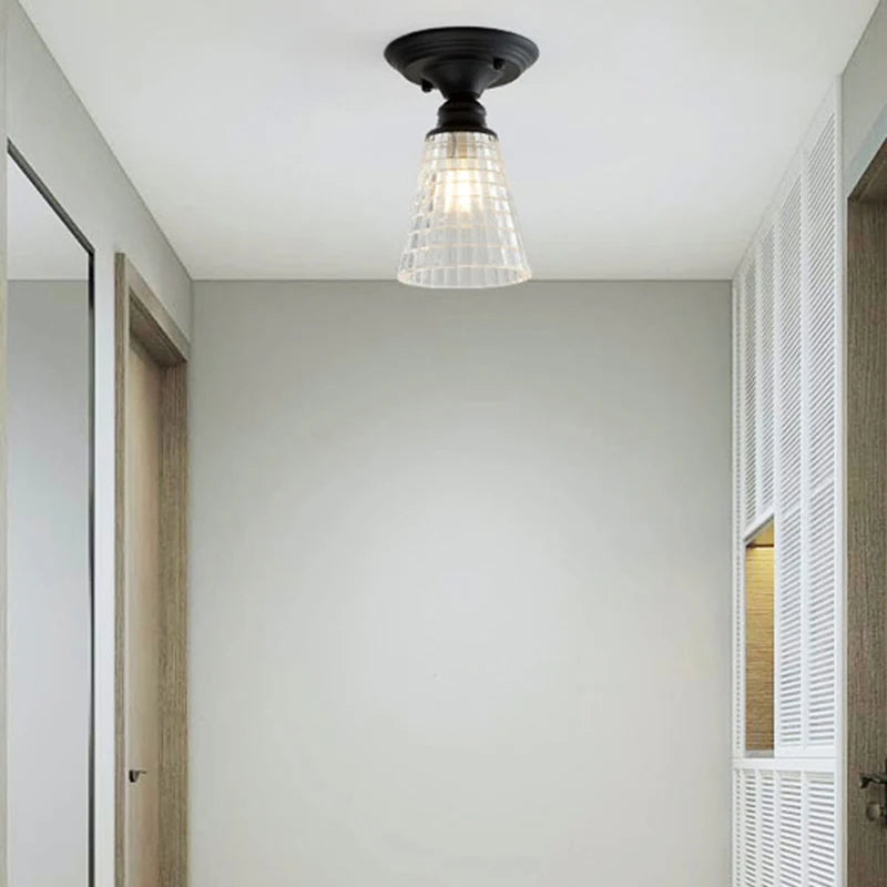 plafonnier rétro en verre pour décoration originale et créative - vue 3 sur 18