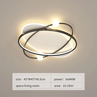 plafonnier led moderne avec télécommande pour décoration intérieure