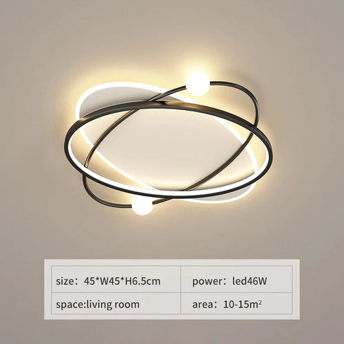plafonnier led moderne avec télécommande pour décoration intérieure