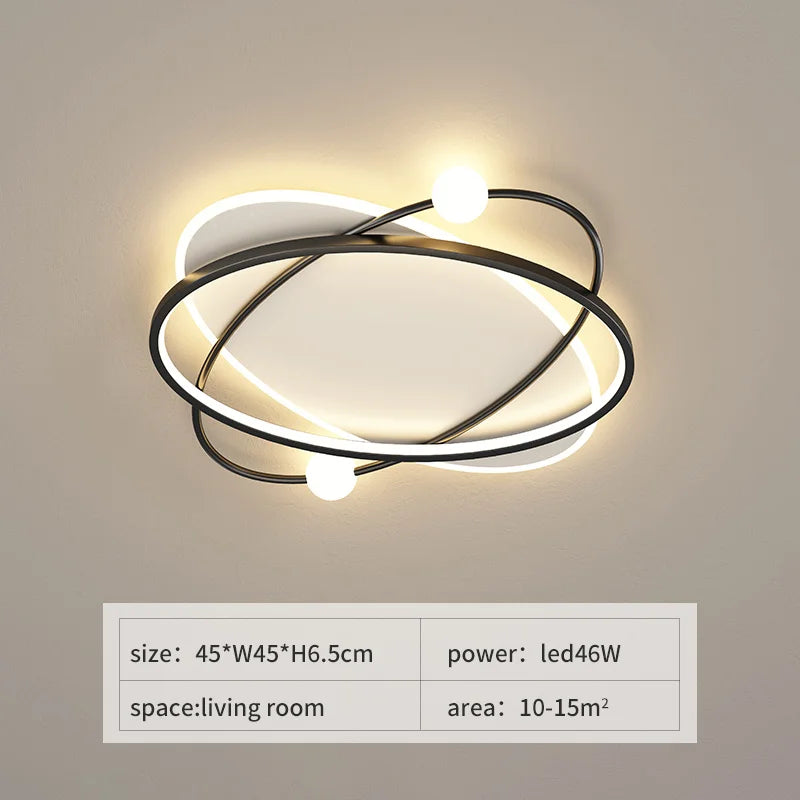 plafonnier led moderne avec télécommande pour décoration intérieure