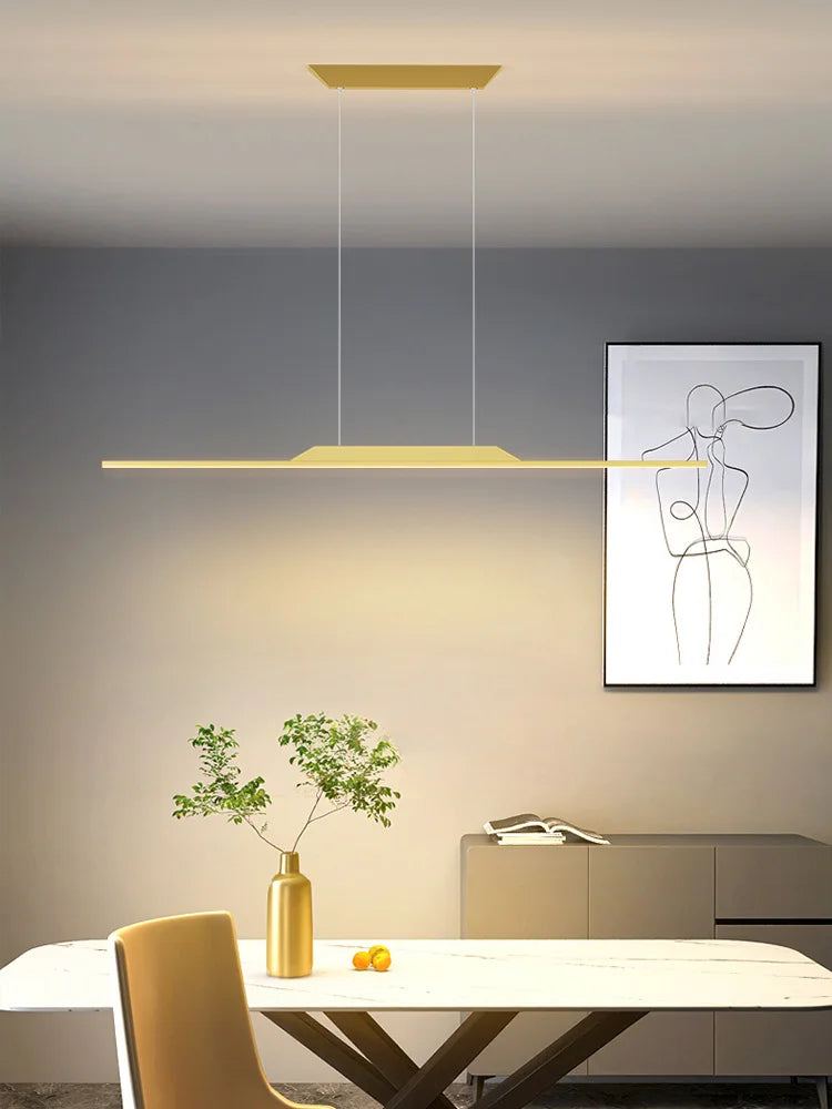 lustre led moderne pour bar cuisine et studio - vue 4 sur 15