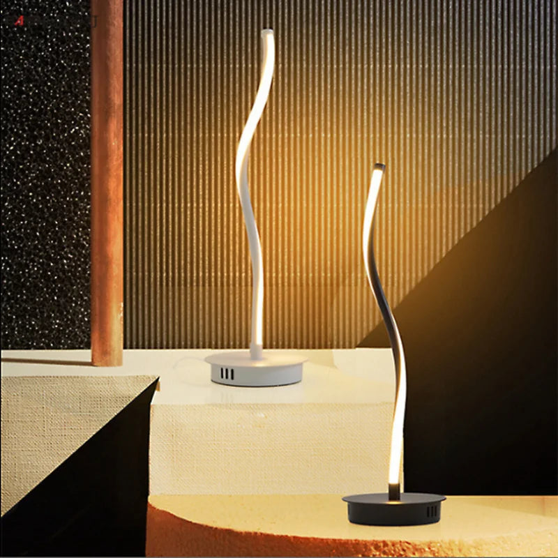 lampadaire led moderne nordique gel de silice simple - vue 4 sur 6