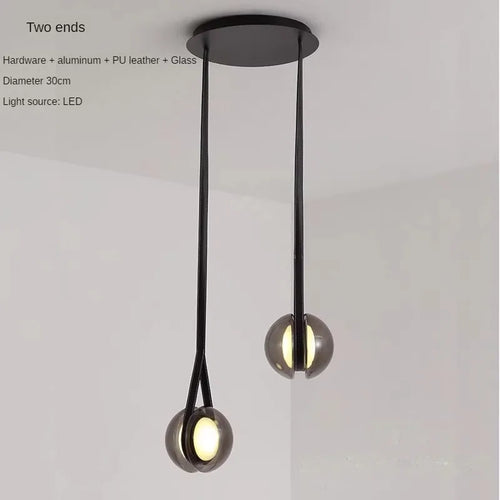 lustre créatif yoyo design nordique en verre pour décoration moderne - vue 9 sur 9