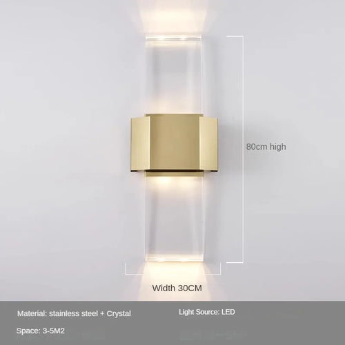 applique murale en cristal design moderne pour décoration intérieure - vue 8 sur 7