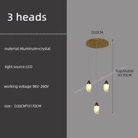 lustre en cristal design de luxe pour éclairage moderne
