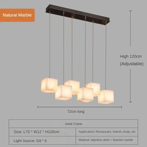 lustre en marbre espagnol style chinois minimaliste pour intérieur élégant - vue 12 sur 15