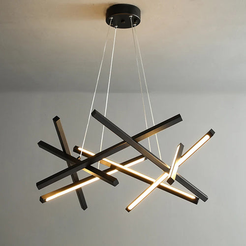 suspension moderne à led au design rectangulaire élégant - vue 3 sur 7