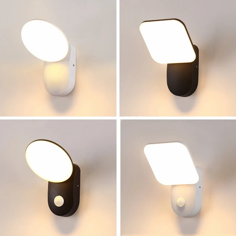 applique murale extérieure led avec capteur de mouvement étanche décorative - vue 6 sur 14