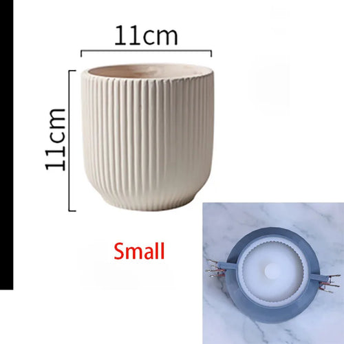 moule en silicone pour pot de fleurs créatif en ciment - vue 14 sur 14