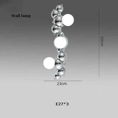 lustre led design moléculaire à intensité variable tendance 2024 - vue 13 sur 16