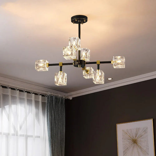 Modern Ceiling Crystal Chandelier Table, Restaurant, Kitchen Bar LED Chandelier Minimalist Home Decoration Light Luxury Crystal - vue 6 sur 20