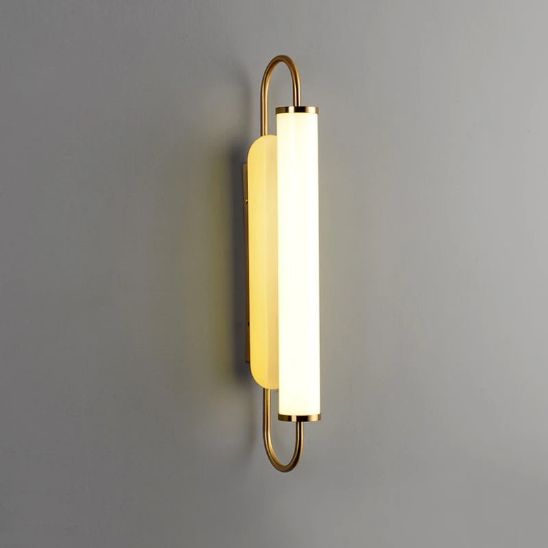 Nordic Minimalist Long White LED Wall Lamp for Bedroom Headboard, Modern and Personalized Living Room Balcony Lighting Fixtures - vue 1 sur 7