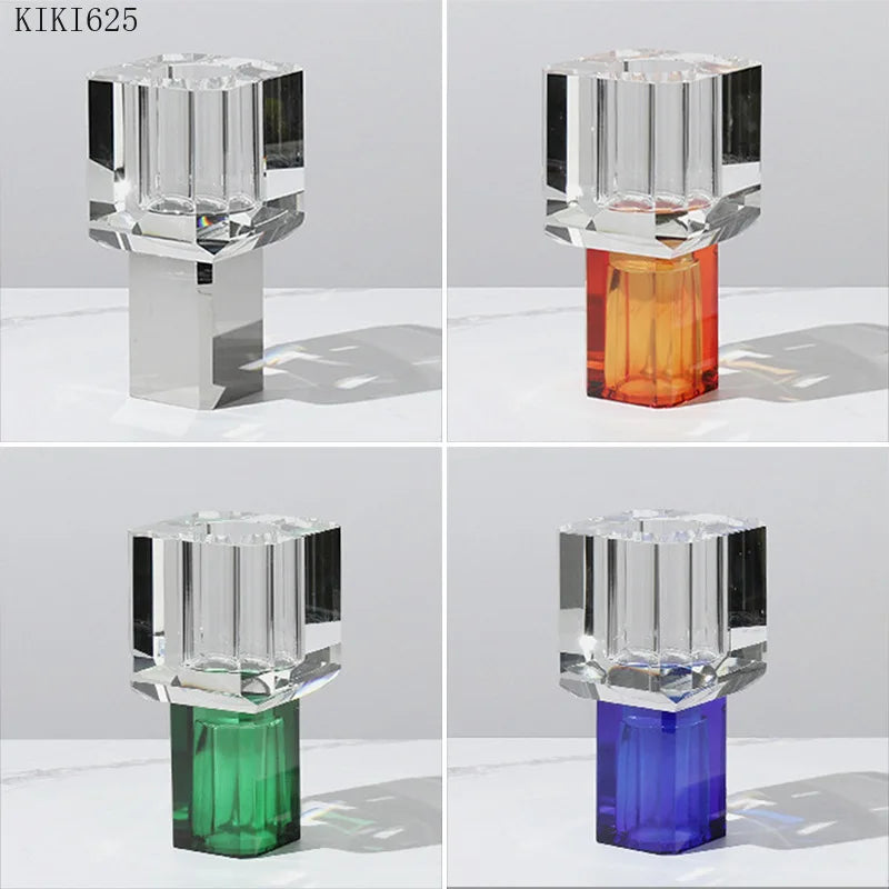vase en verre cristal transparent pour décoration florale - vue 6 sur 11
