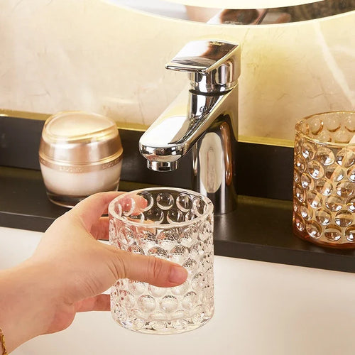 tasse en verre pour bain de bouche accessoires de salle de bain - vue 5 sur 13