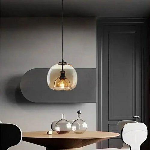 lustre moderne en verre pour éclairage intérieur suspendu - vue 6 sur 16