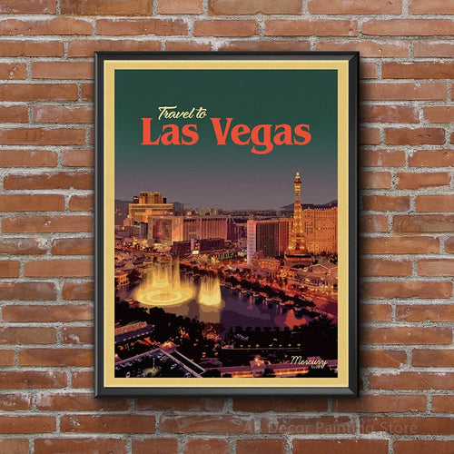 affiche vintage de voyage pour passionnés de tourisme - vue 6 sur 6