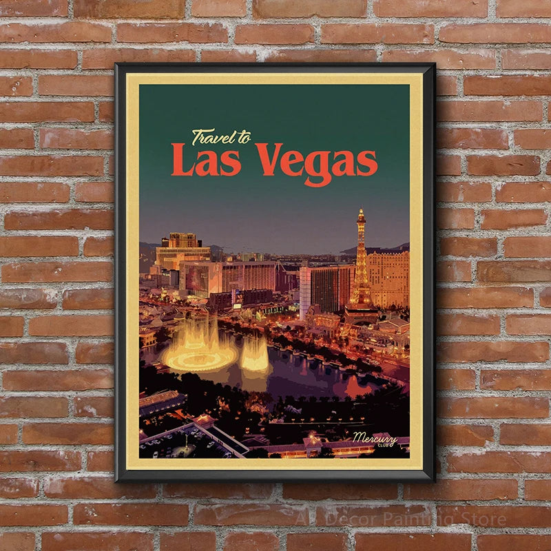 affiche vintage de voyage pour passionnés de tourisme - vue 5 sur 6