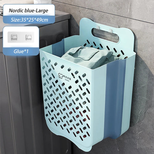 panier de rangement pliable à suspendre pour linge sale - vue 19 sur 19