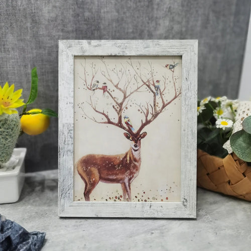 cadre photo rétro en bois pour décoration de bureau - vue 10 sur 10