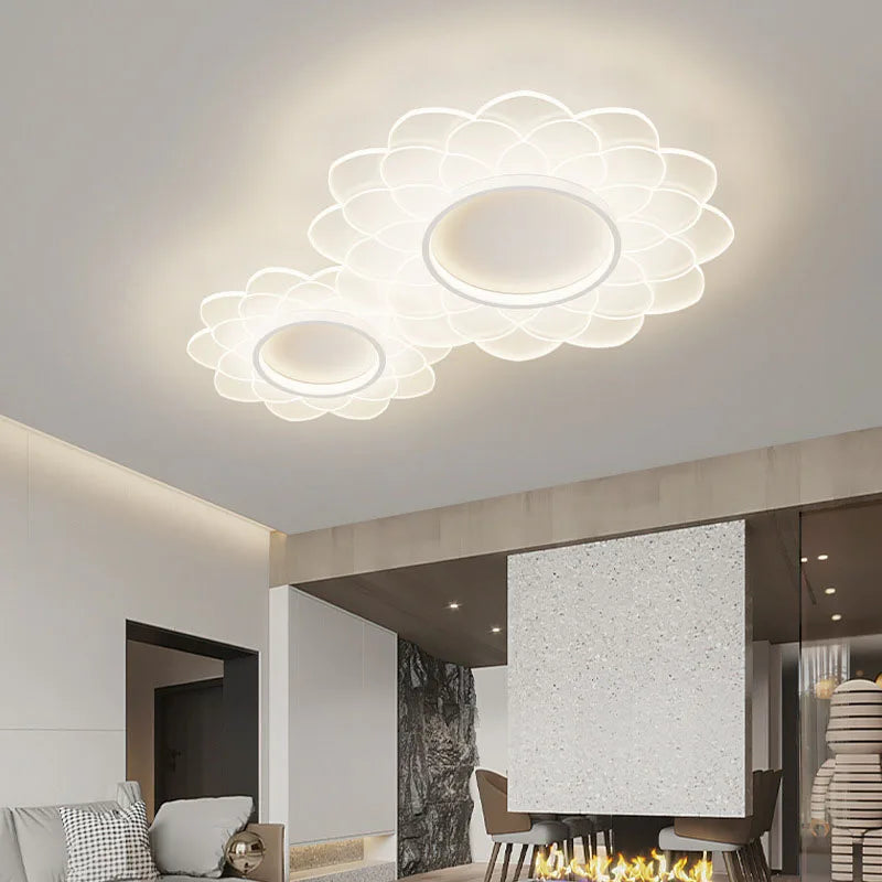 plafonnier led spot design floral en acrylique pour décoration intérieure - vue 5 sur 12