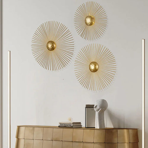 applique murale soleil led déco pour hôtel boutique - vue 2 sur 11
