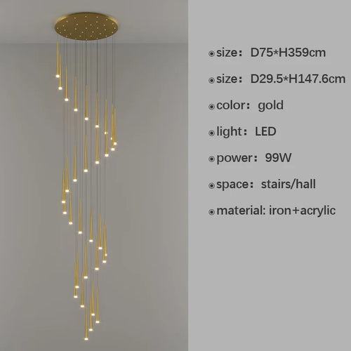 lustre moderne à led pour décoration d'intérieur haut de gamme - vue 22 sur 22
