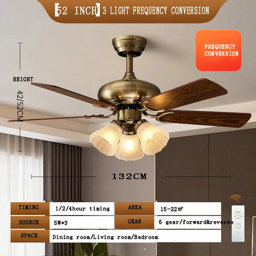 ventilateur de plafond moderne led intelligent avec 4 pales rétractables - vue 14 sur 18