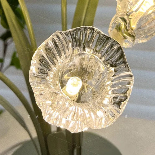 lampe de sol led en forme de fleur nordique décorative pour intérieur - vue 4 sur 7