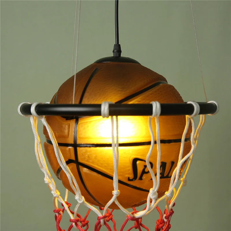 suspension modernes en forme de basket-ball led - vue 8 sur 8