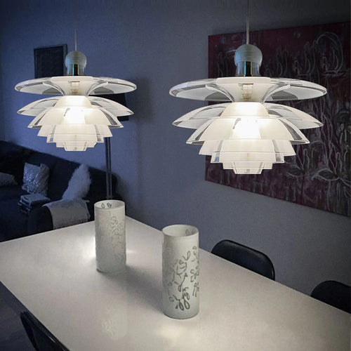 suspension led modernes en acrylique pour intérieur - vue 3 sur 8